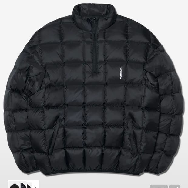 노메뉴얼 SQR PADDED HALF ZIP-UP 반집업 아노락 패딩
