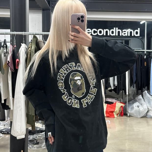 베이프/빅션 카모 Don Life 롱슬리브 티셔츠