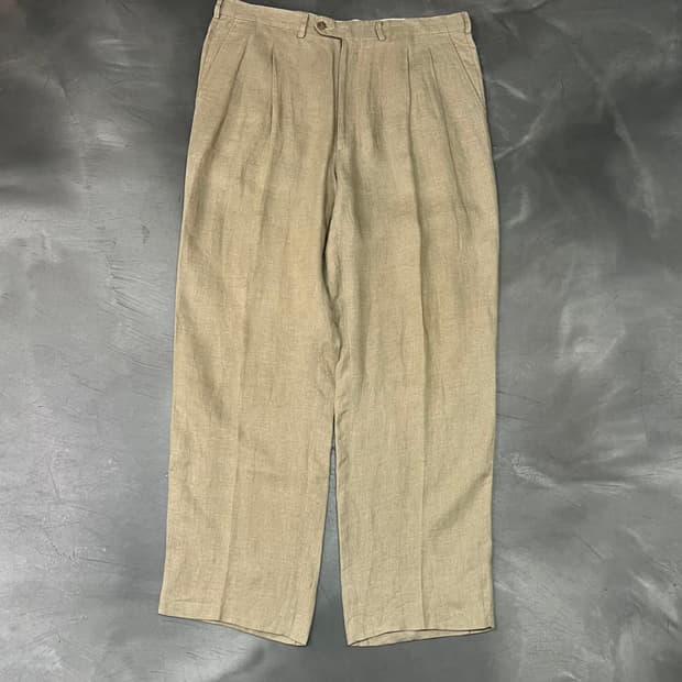  펜디 베이지 핀턱 슬랙스 y15891