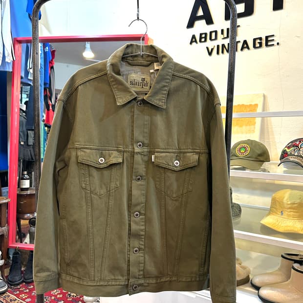 리바이스 실버탭 라인 데님 자켓 카키 M