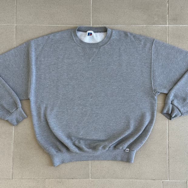 90s 빈티지 러셀 스웻셔츠 그레이 XL
