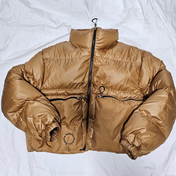 마뗑킴 카멜 숏 패딩 L