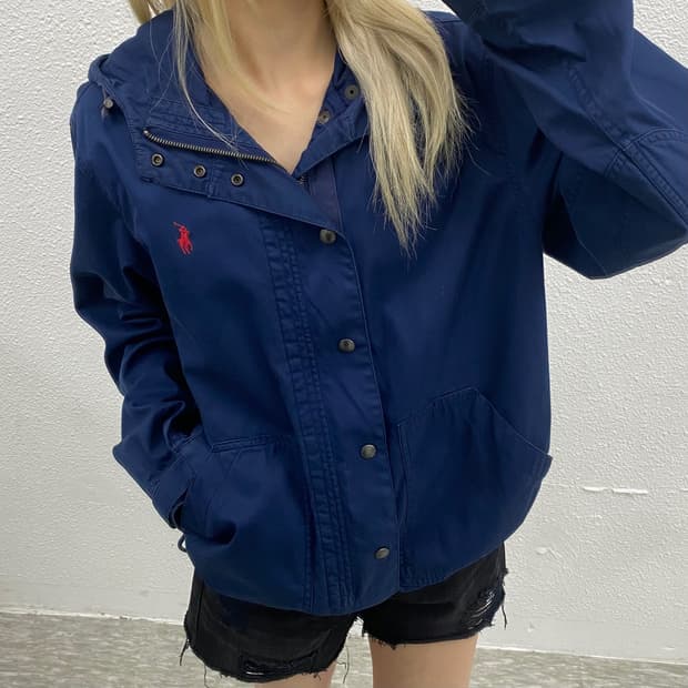 폴로 랄프로렌 레드포니 네이비 후드 자켓 s