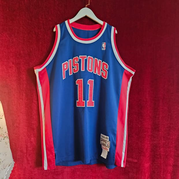 NBA 1988-89's 피스톤 NO.11 Thomas 농구 저지