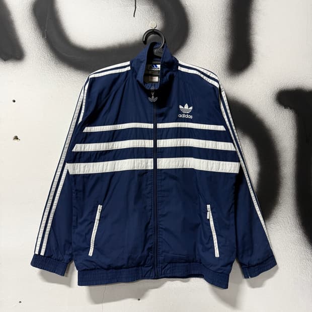 아디다스 00s 파이어버드 올드스쿨 배색 우븐 윈드브레이커 자켓