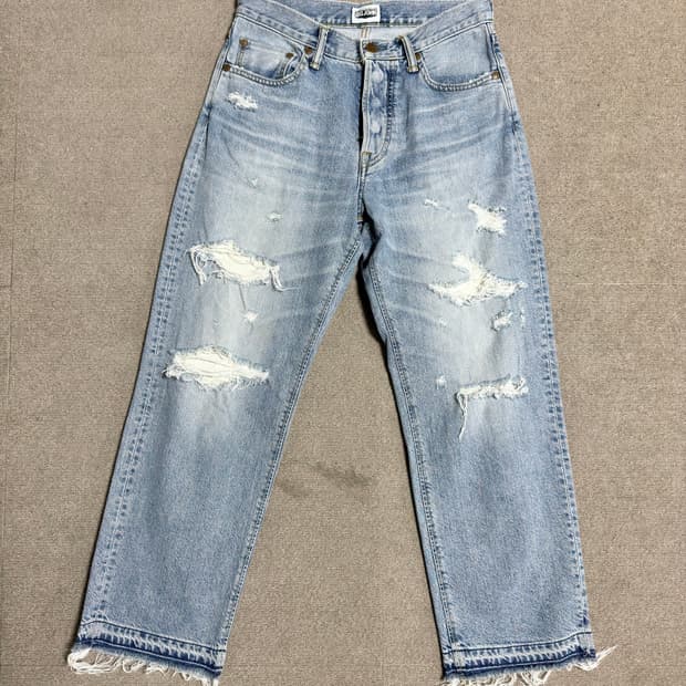 BIG JOHN Distressed Cut-off Denim Pants