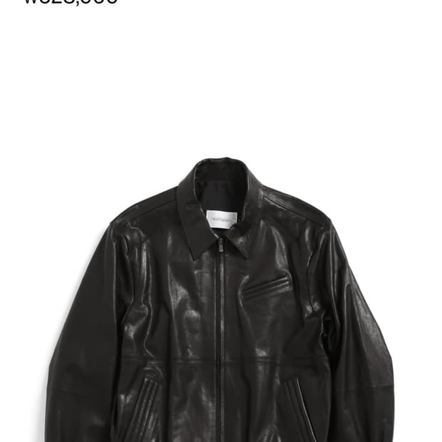 해칭룸 스티치 볼륨레더 자켓 블랙4 새상품