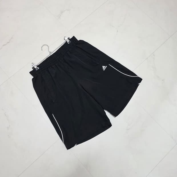 M 아디다스 우븐 트랙팬츠 반바지 블랙
