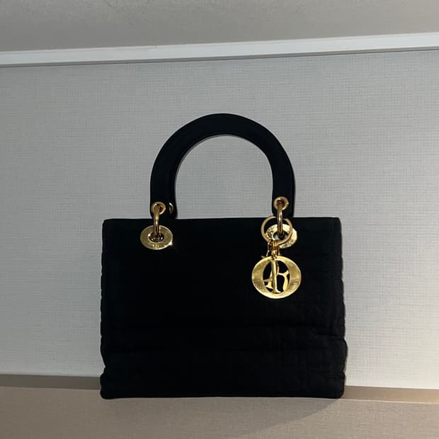 디올 레이디백 까나쥬 미디움