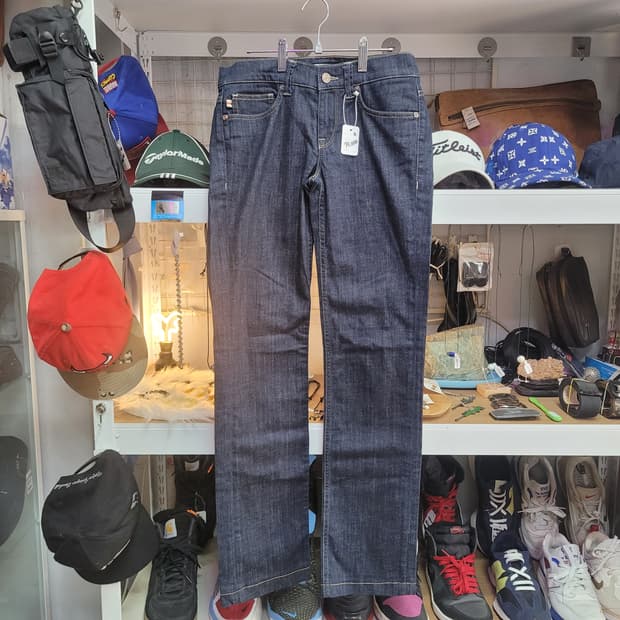 버버리 여성 데님 일자핏 청바지