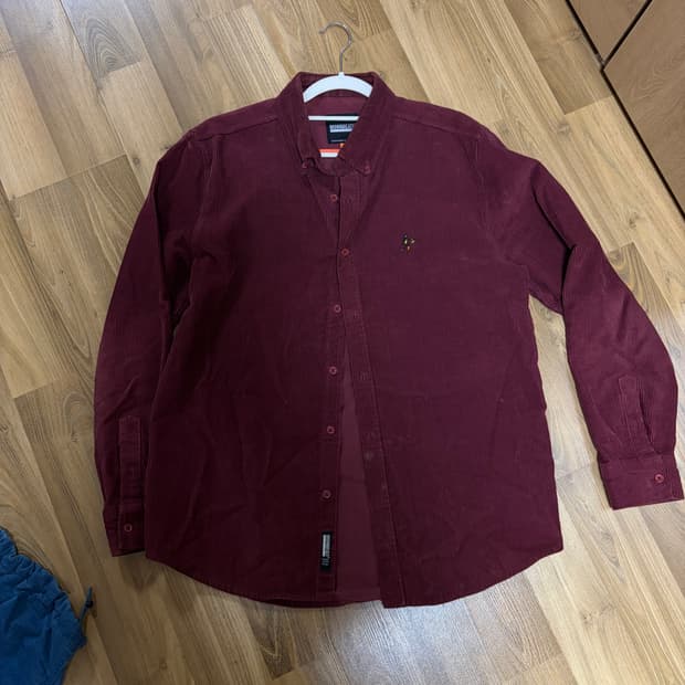 브라운브레스 코듀로이 셔츠 L 버건디