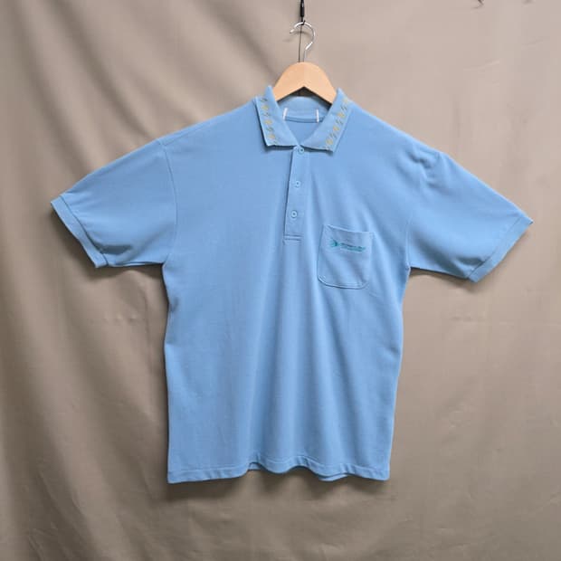 90s 던롭 골프 폴로셔츠 스카이블루 한국제조 일본내수