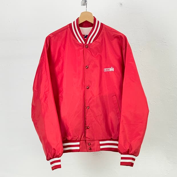 스윙스터 90s 레드 나일론 바시티 자켓