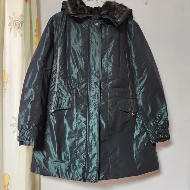 크로커다이얼 여성 후드 퍼  패딩 코트 105