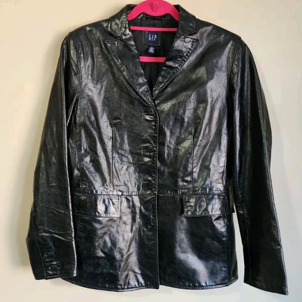 올드 갭 레더 블레이저