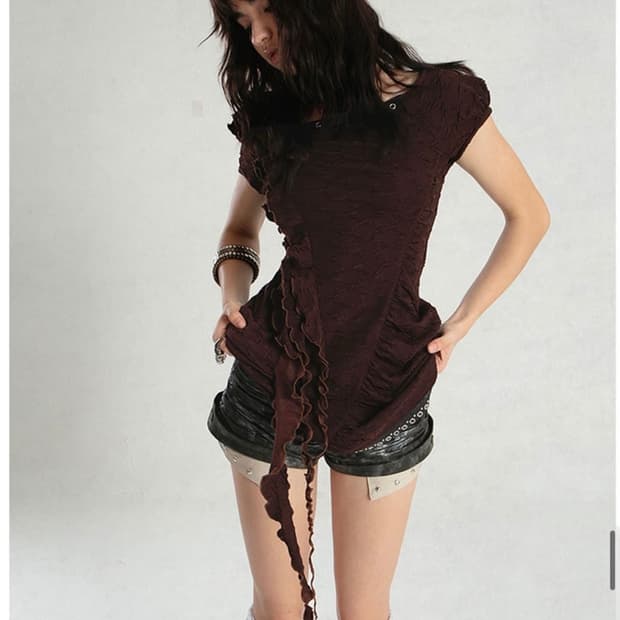 테스트메커니즘 더블펀치 Ruffle metal buckle slimmin