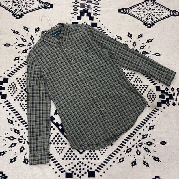 폴로 랄프로렌 슬림핏 빈티지 체크 셔츠 L P00038