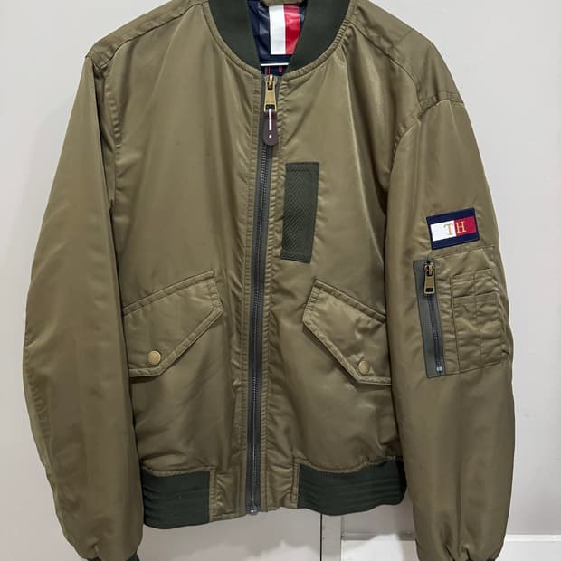 타미힐피거 빅로고 ma-1 항공 점퍼 S