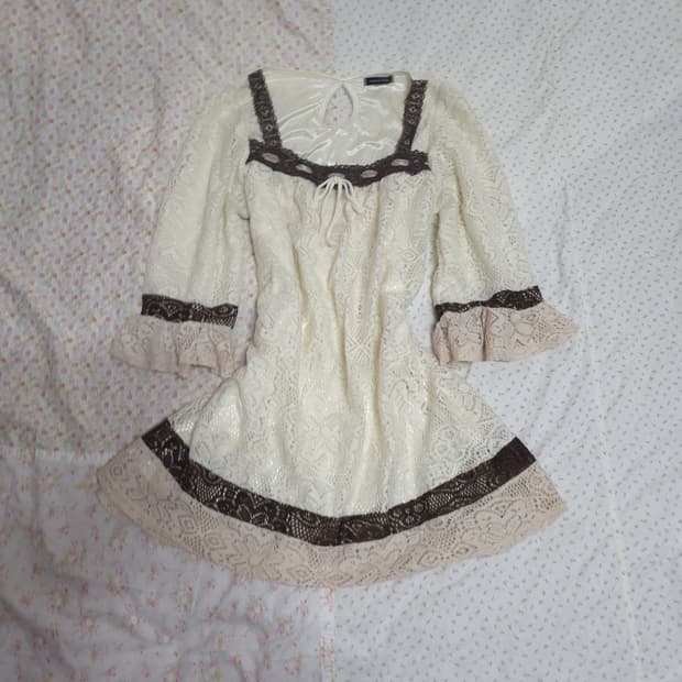 빈티지 라떼갸루 레이스 판초 리즈리사 엑시즈팜깔 모리