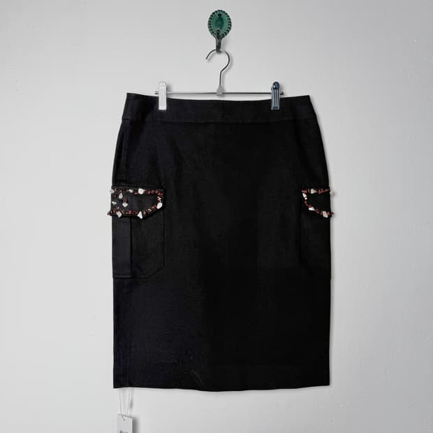 이태리 빈티지 비즈 카고 스커트
