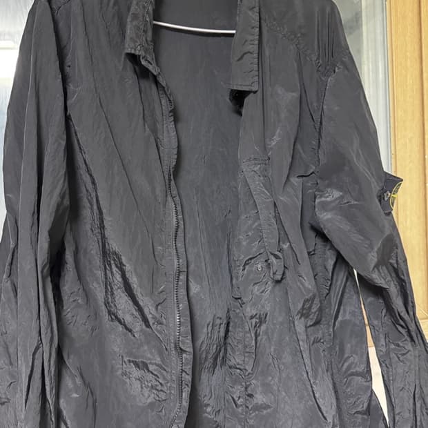 스톤아일랜드 나일론 오버셔츠 블랙 XL