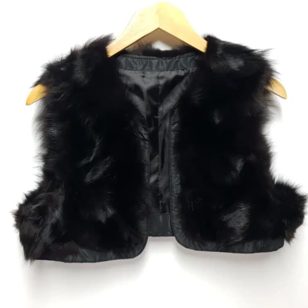 세정 모피 여우털 조끼 95_H740
