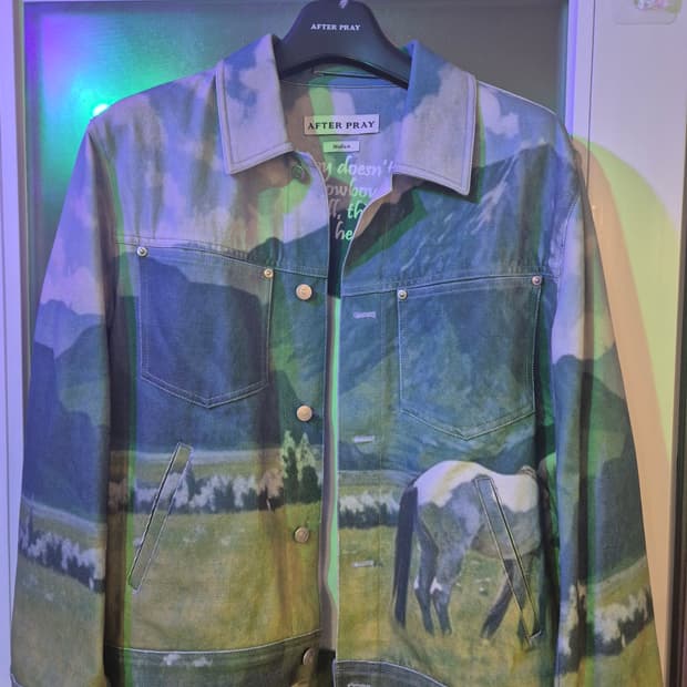 애프터프레이 카우보이 프린티드 트러커 자켓