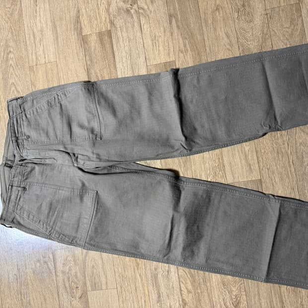 웨어하우스 헤링본 퍼티그팬츠