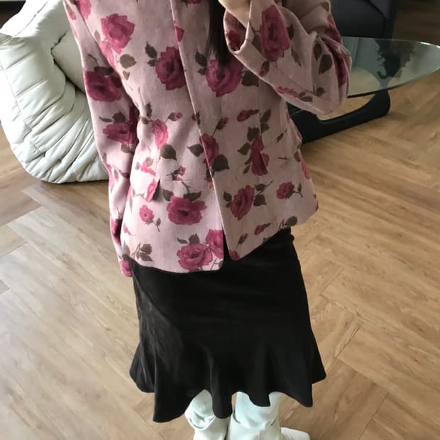 vintage pattern wool jacket