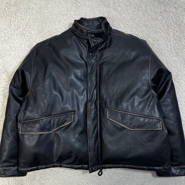 라퍼지스토어 덕다운 레더 푸퍼 패딩/#2717