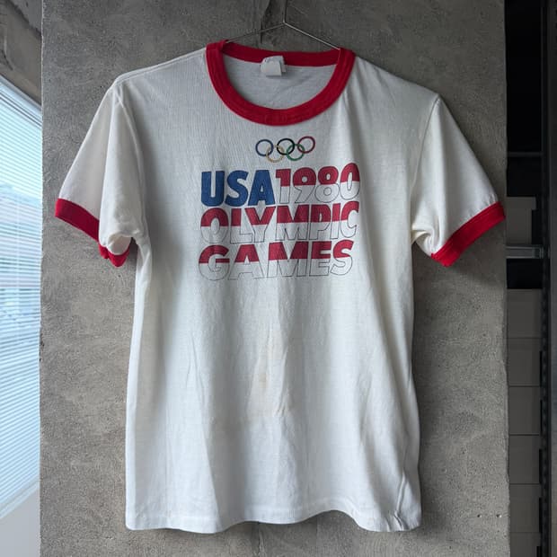 빈티지 리바이스 USA 1980 올림픽 링거 티셔츠