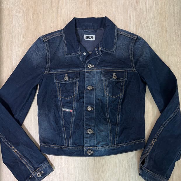 디젤 00s 크롭 청자켓 xs