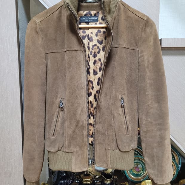 정품 돌체앤가바나 스웨이드 블루종 자켓