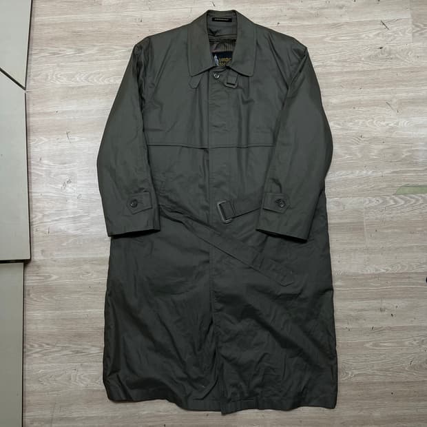 런던포그 클래식 안감 내피 벨티드 싱글 트렌치 맥코트 [카키] 47