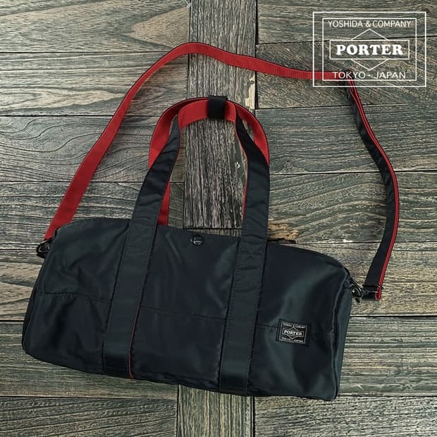 [요시다 포터] 투웨이 나일론 크로스백 블랙 P01510