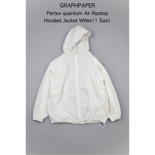 Graphpaper 퍼텍스퀀텀 에어 립스탑 후디드 자켓 화이트