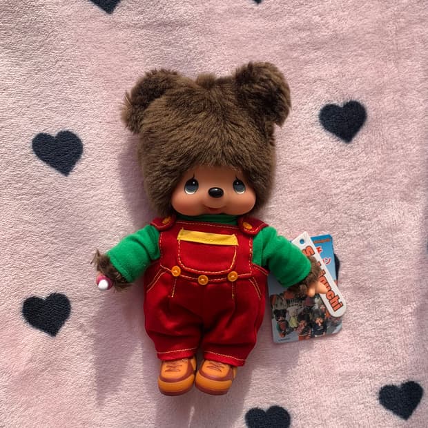 몬치치 애니메이션 멜빵 토모다치 쿠마인형