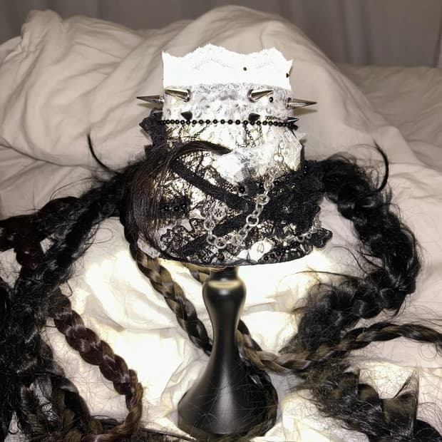 ᪗꒰ྀི ̥ ̫ Lace Stud Hair Lamp  ̫ ꒱ྀིଓ