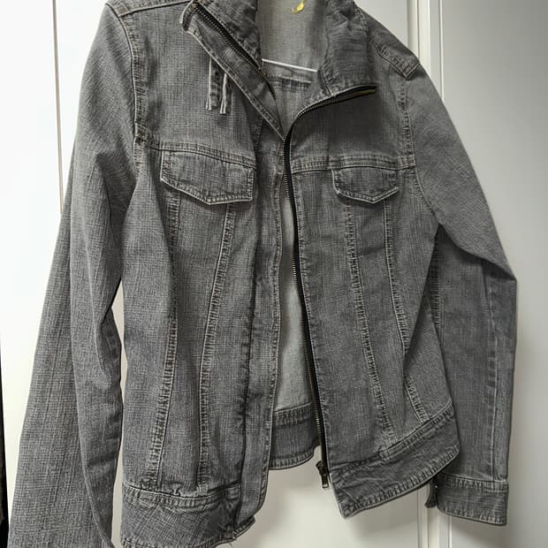 빈티지 하이넥 데님 집업