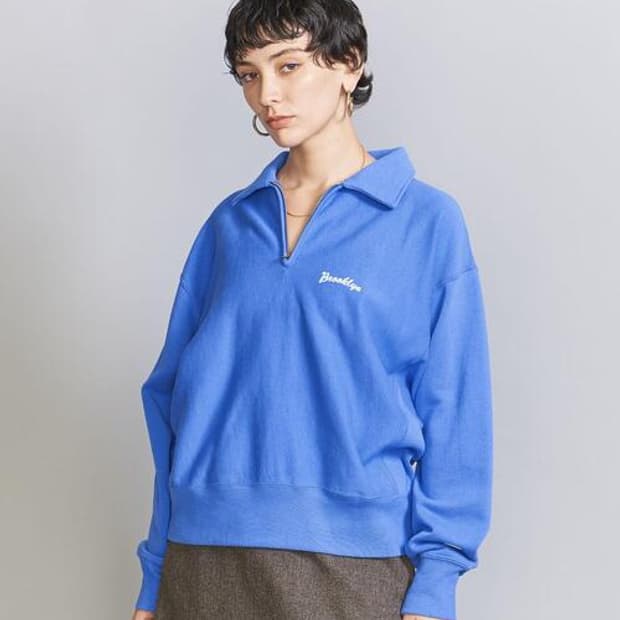 챔피온 Brooklyn 블루 반집업 맨투맨 