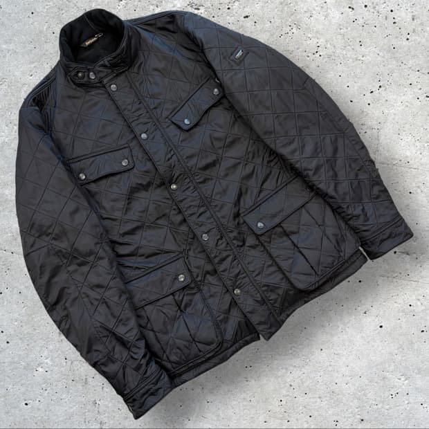 [XL] 바버 인터네셔널 아리엘 폴라퀄트 블랙 퀼팅 자켓 D67