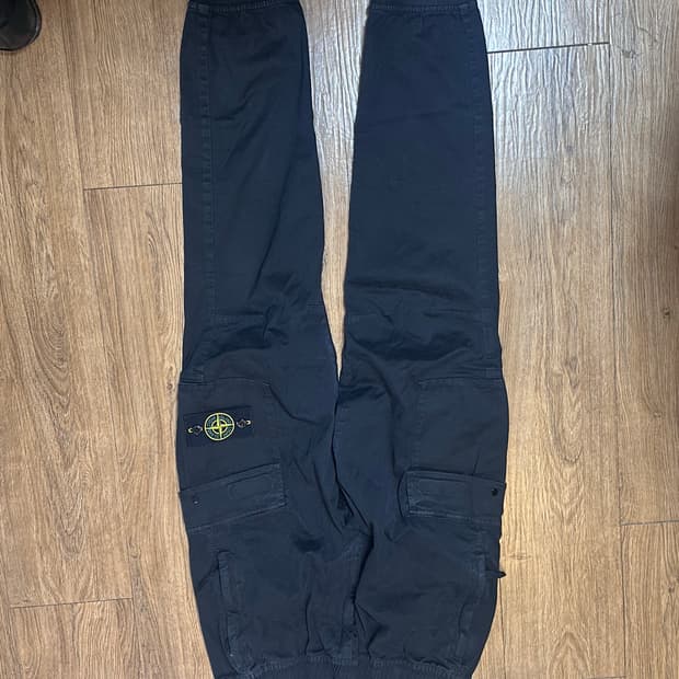 스톤아일랜드 카고 조거 팬츠 블랙 32