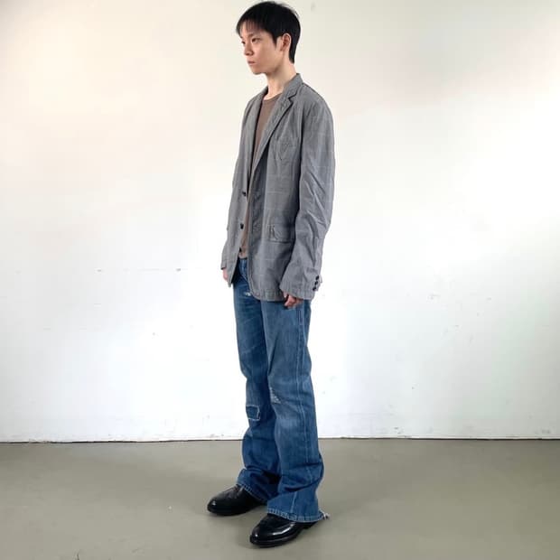 꼼데가르송 백 라인 자켓