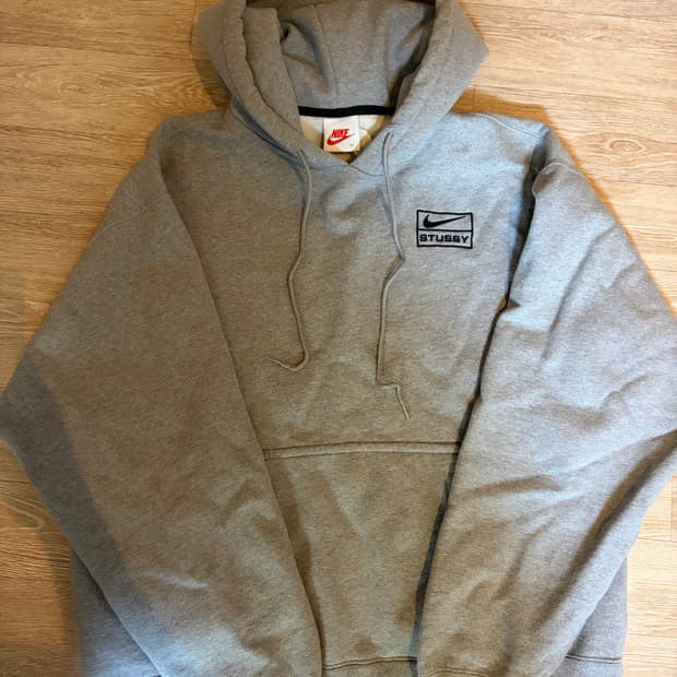 나이키x스투시 NRG 풀오버 후드 회색 M
