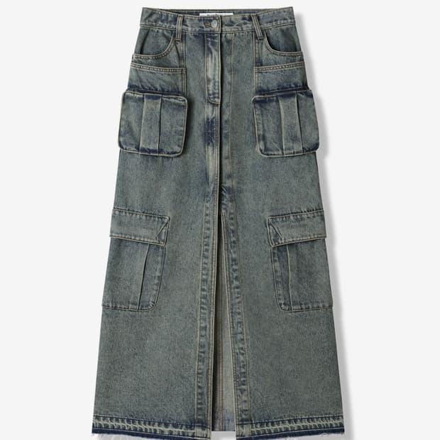 Evelyn Long Denim Skirt VINTAGE BLUE