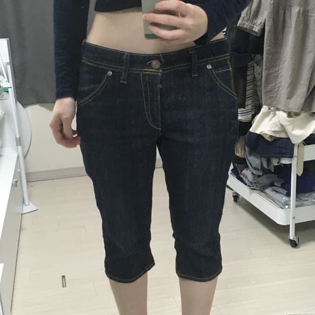 Raw Denim Capri pants