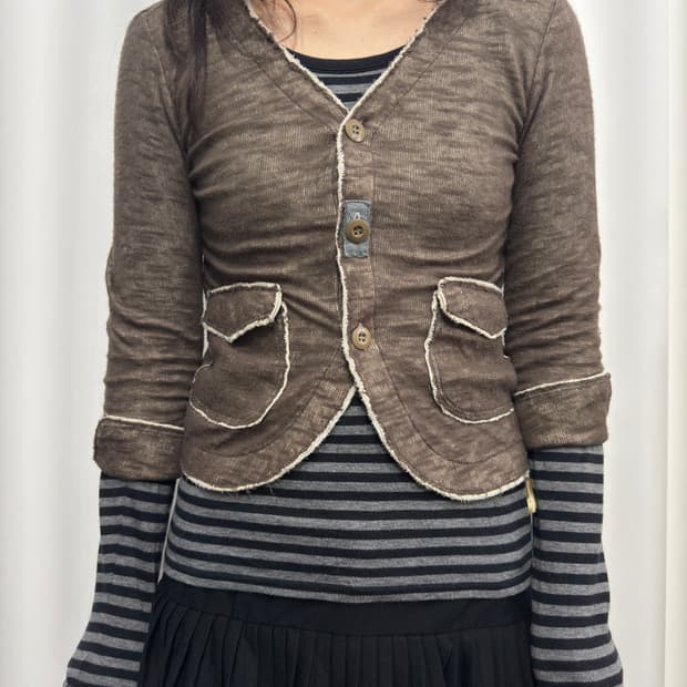 pocket slim cardigan