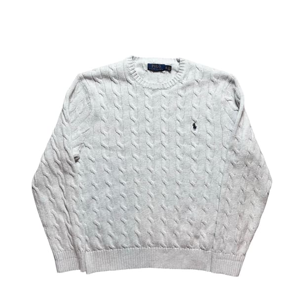 폴로 꽈배기 니트