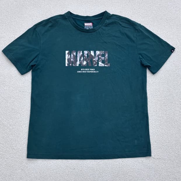 M 폴햄 마블 그래픽 반팔 티셔츠 0317E