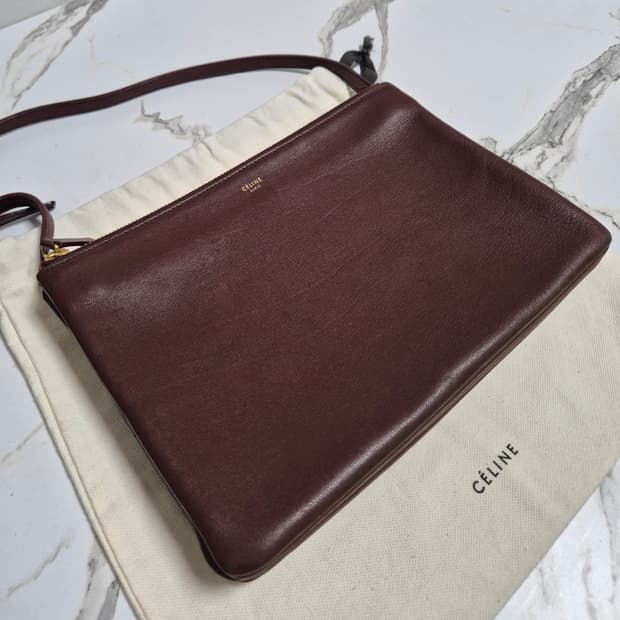 (정품) 셀린느 트리오백 스몰 버건디 크로스백